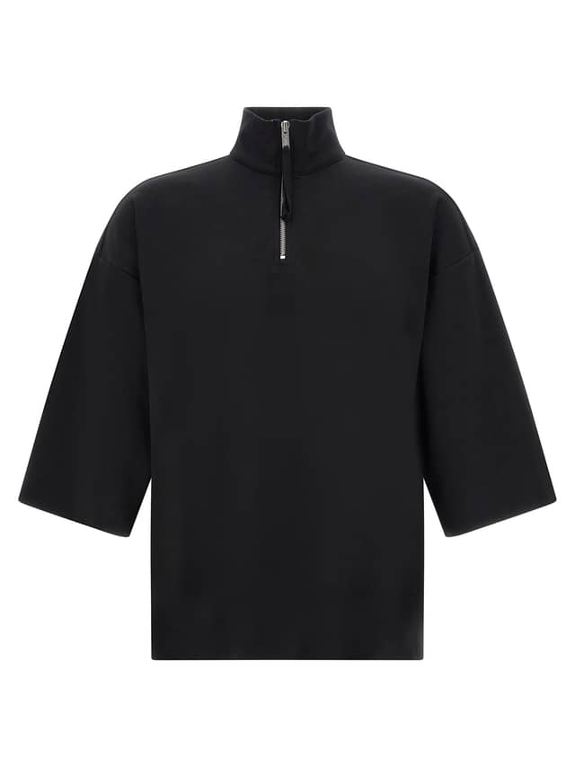 Black Cotton Sweatshirt