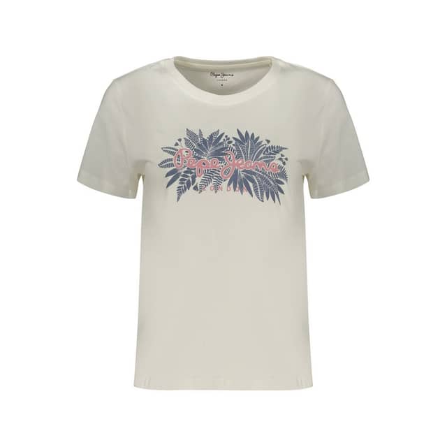 White Cotton Women's T-Shirt