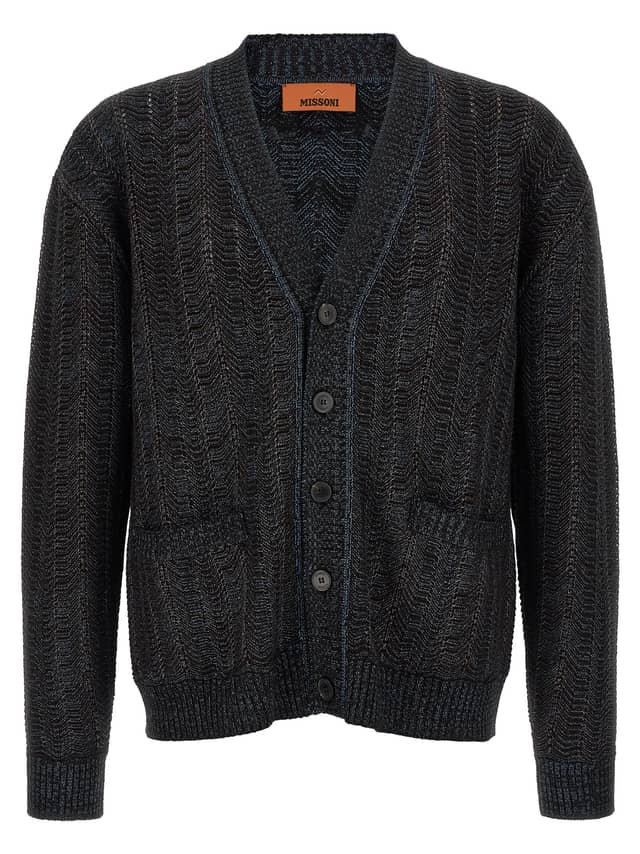 Blue Viscose Cardigan