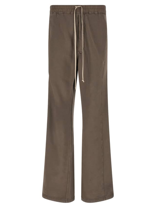 Gray Cotton Flared Pants