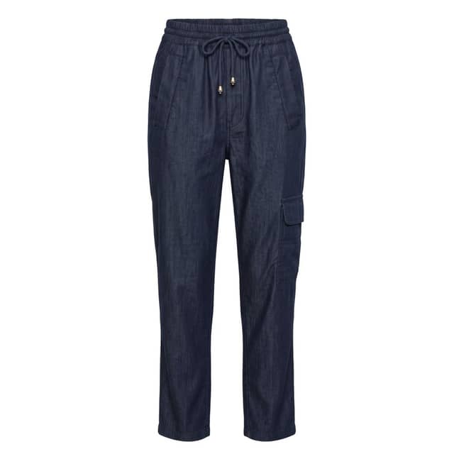Blue Cotton Women's Pant