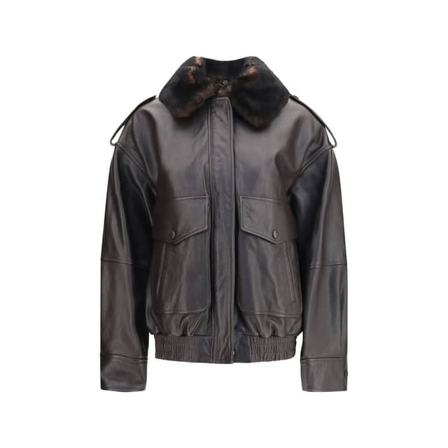 Brown Calf Leather Bos Taurus Bomber
