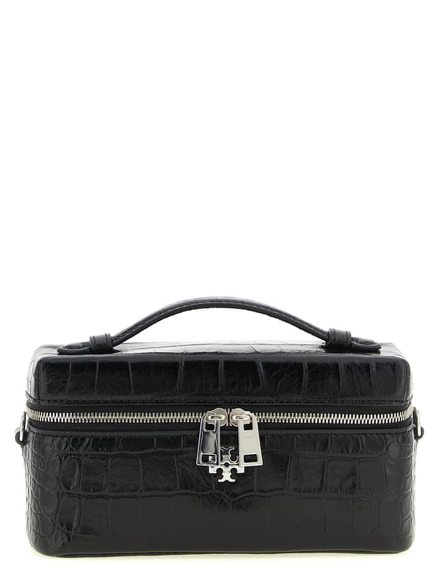 Black Lamb Leather Crossbody Bag