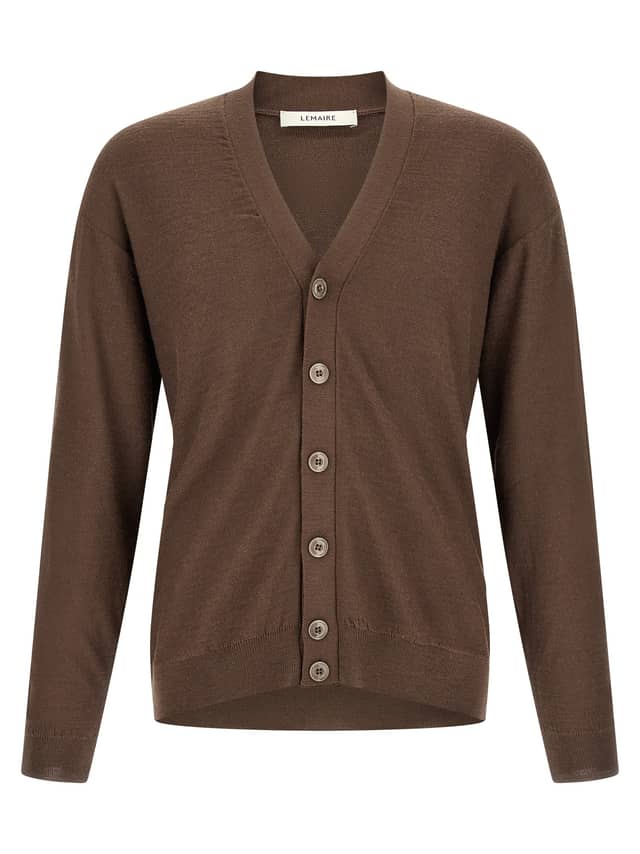 Brown Wool Cardigan