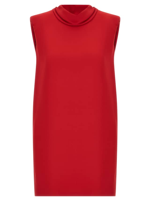 Red Silk Short Dress