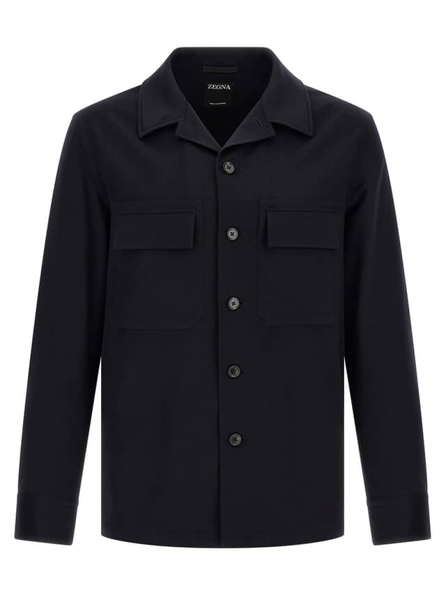 Blue Wool Blouse