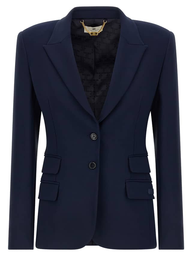 Blue Polyester Blazer