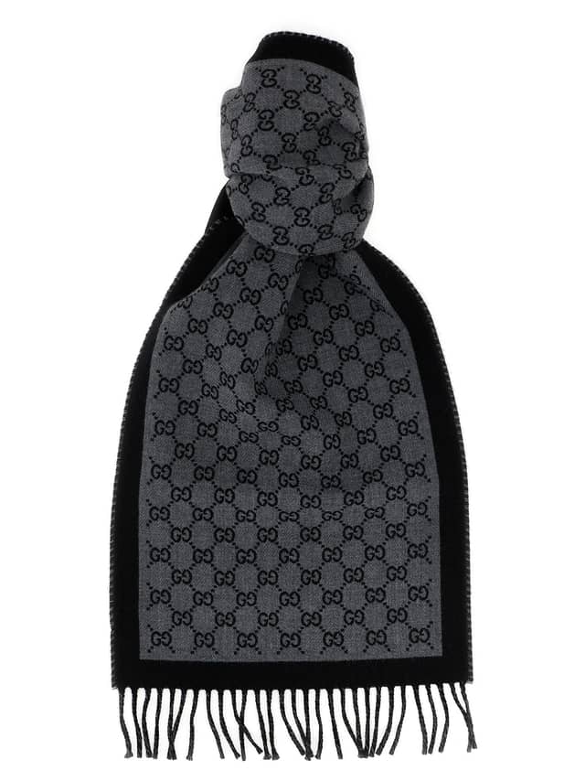 Gray Wool Scarf