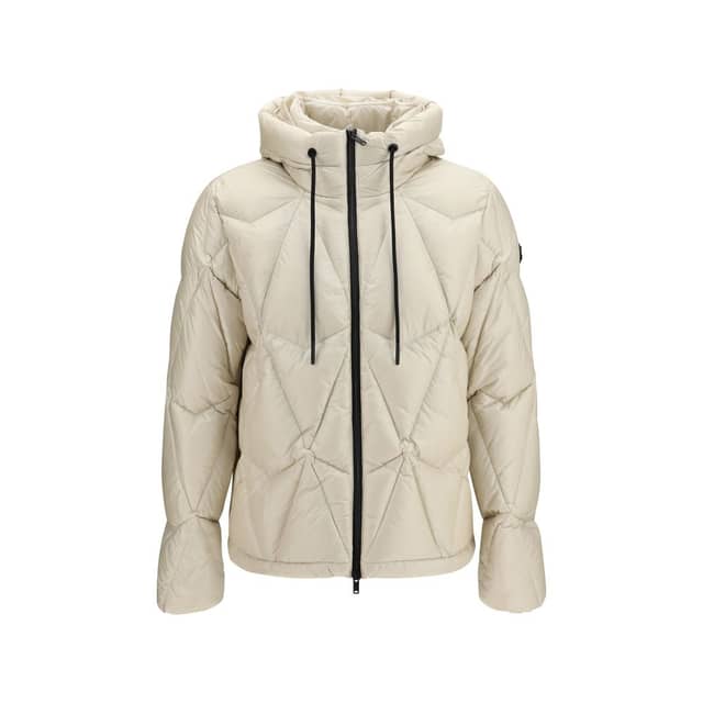 Beige Nylon Full-Length Jacket
