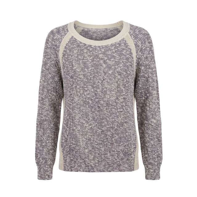 Grey Cotton Women's Sweater