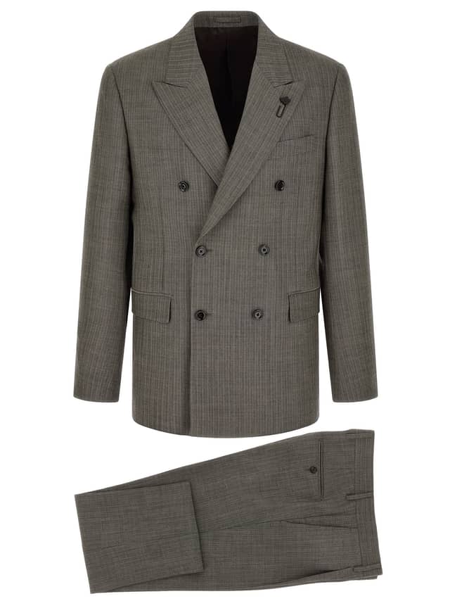 Gray Virgin Wool Two-Piece Suit
