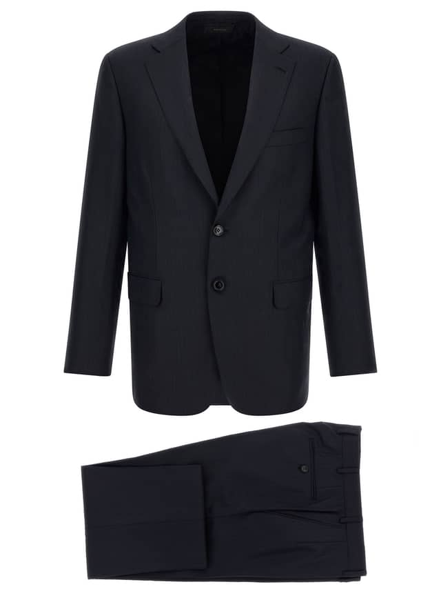 Blue Wool Two-Piece Suit