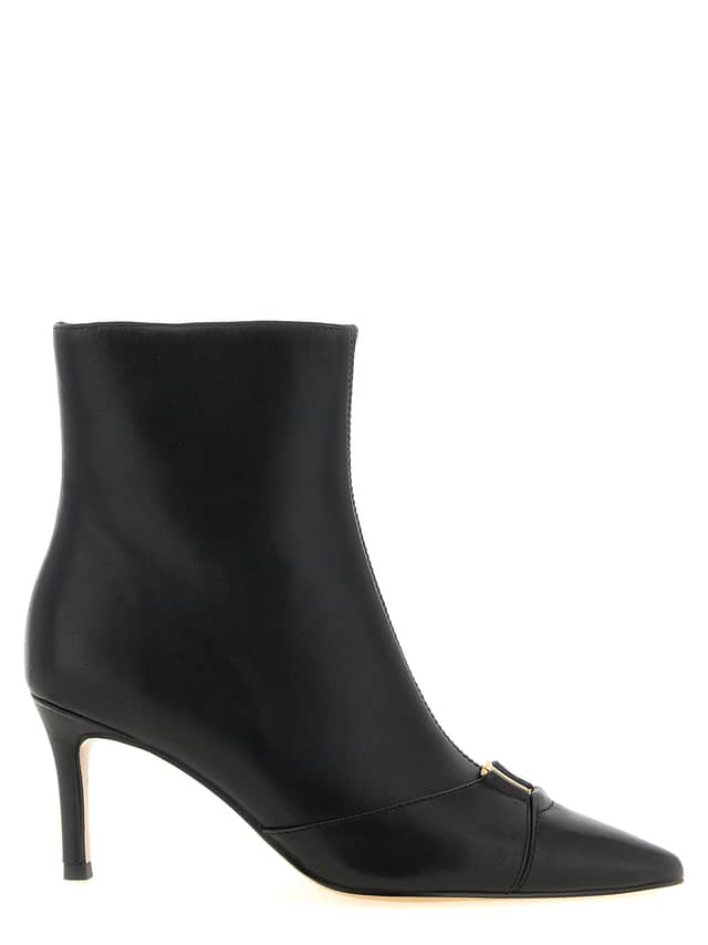 Black Leather Ankle Boots