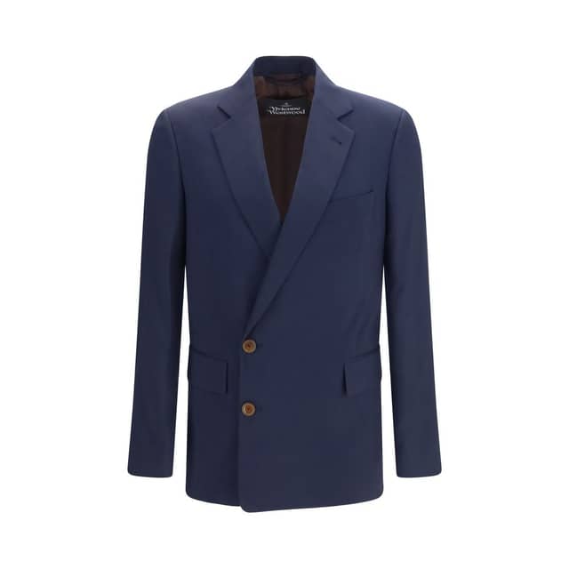 Blue Wool Oves Aries Full-Length Jacket
