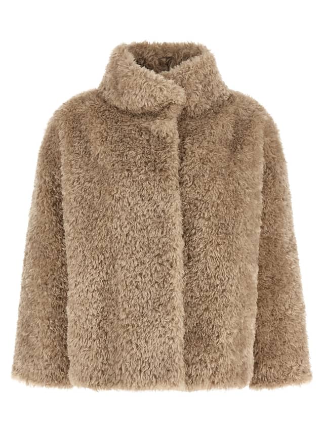 Beige Polyester Coat