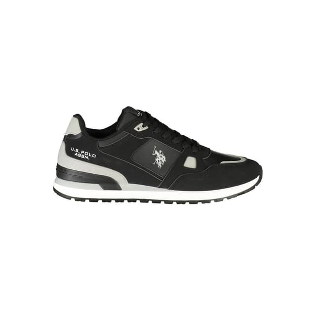 Black Polyurethane Men's Sneaker