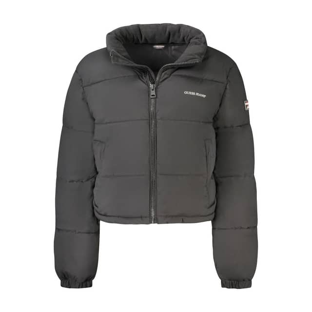 Black Polyester Women Jacket