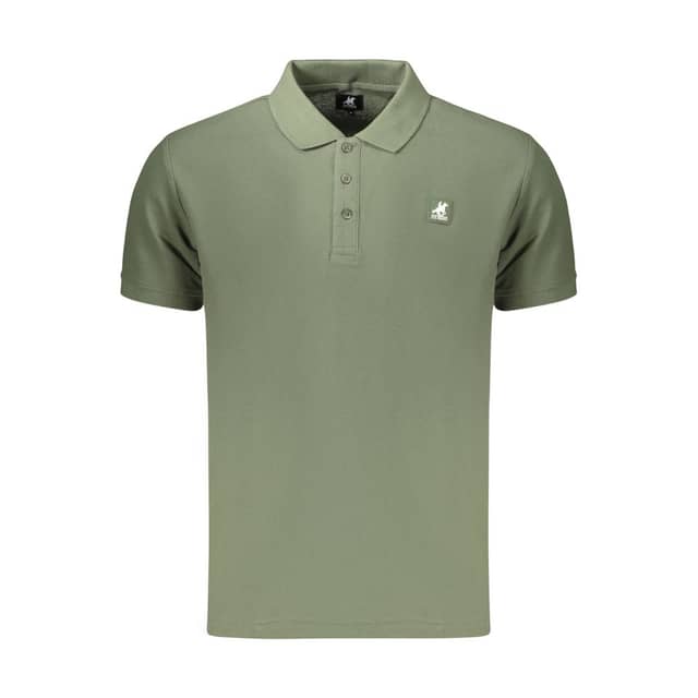 Green Cotton Men's Polo Shirt