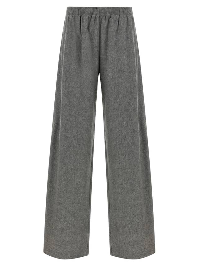 Gray Virgin Wool Cargo Pants