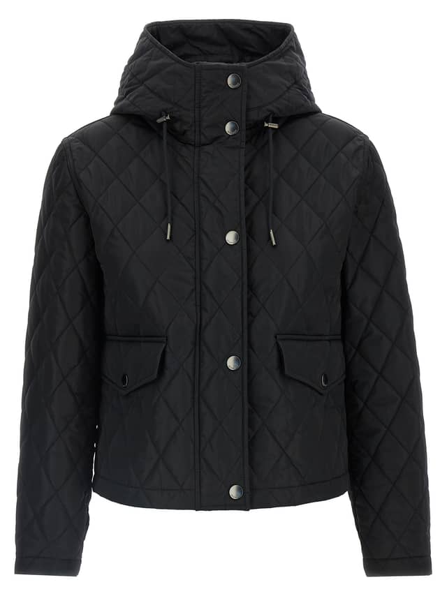 Black Polyamide Full-Length Jacket