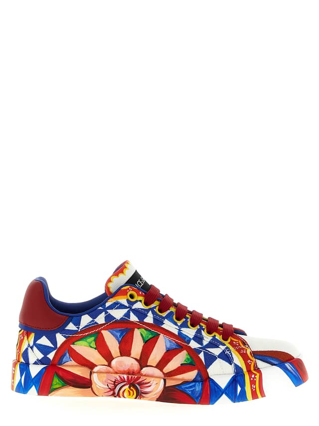 Multicolor Cotton Low Top Sneakers