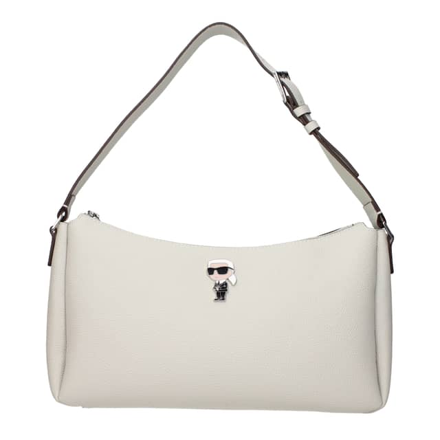 Gray Leather Shoulder Bag