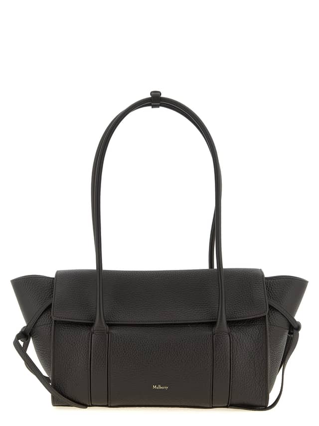 Black Calfskin Shoulder Bag