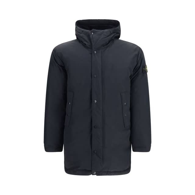 Black Polyester Full-Length Jacket