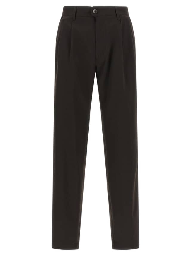 Brown Polyester Dress Pants