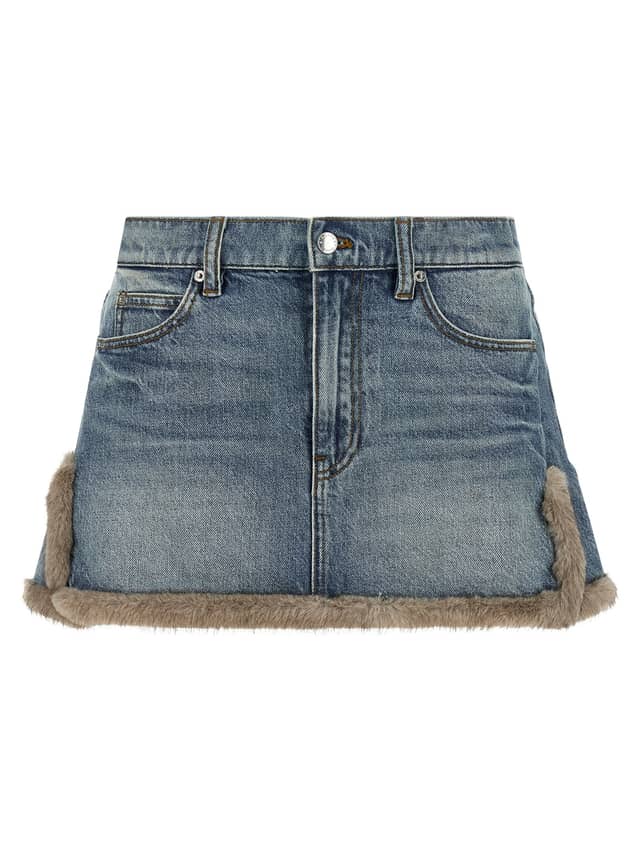 Blue Cotton Long Skirt