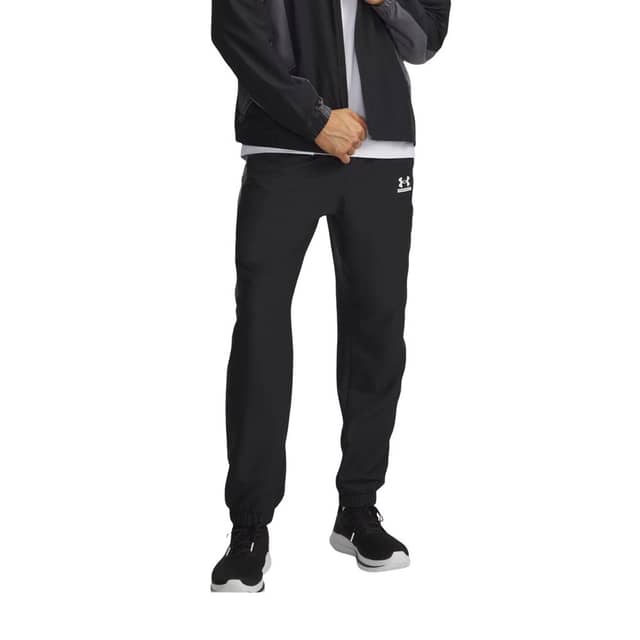 Black And White Polyester Joggers (Workout Pants)