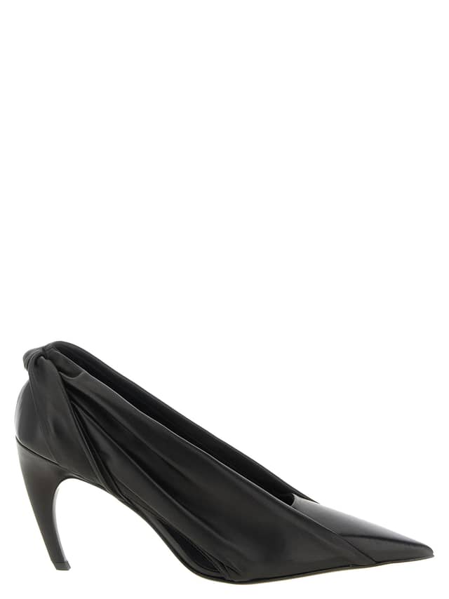 Black Calfskin High Heel Pumps