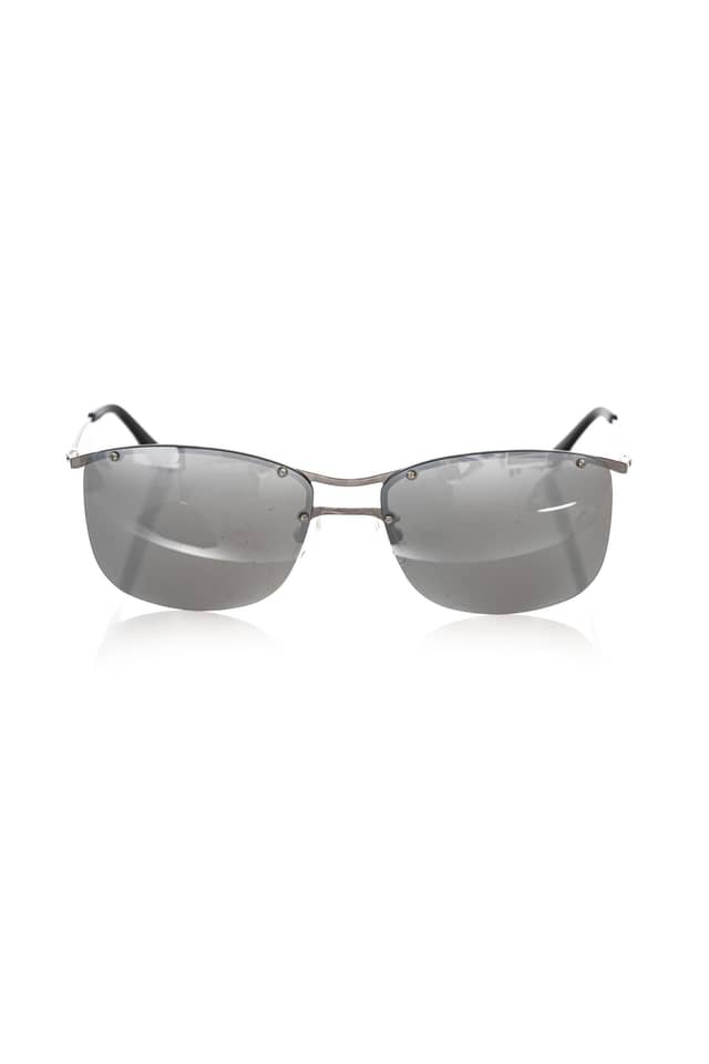 Silver Metallic Fibre Men Sunglass