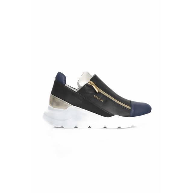 Black Goatskin Women Sneaker