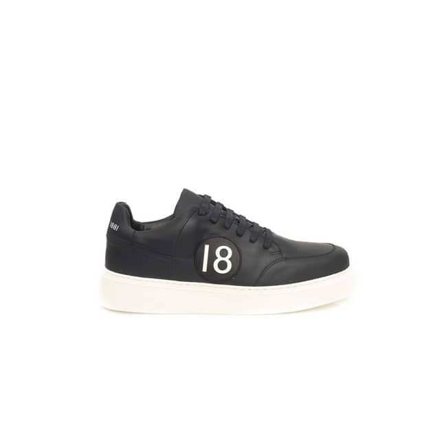 Blue Cowhide Men Sneaker