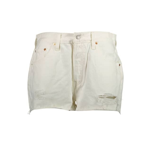 White Cotton Women's Shorts