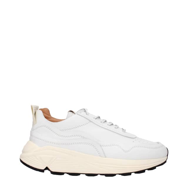 White Leather Chunky Sneakers