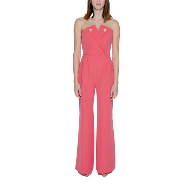 Orange Polyester Jumpsuit