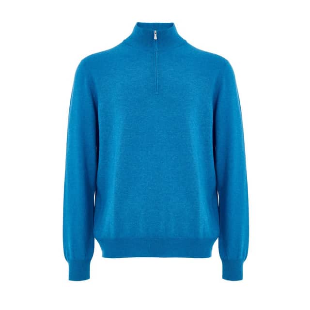 Blue Wool Turtleneck