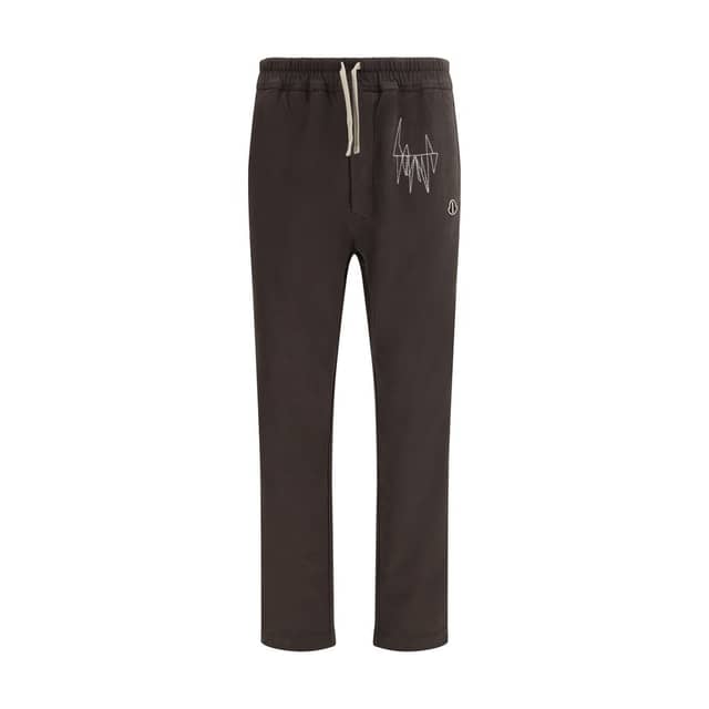 Brown Cotton Athletic Pants
