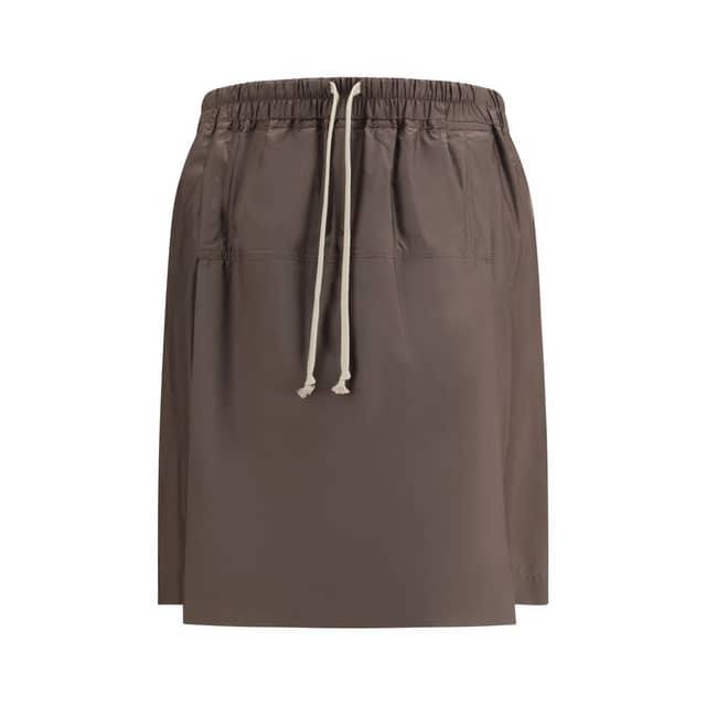 Brown Polyester Bermuda Shorts