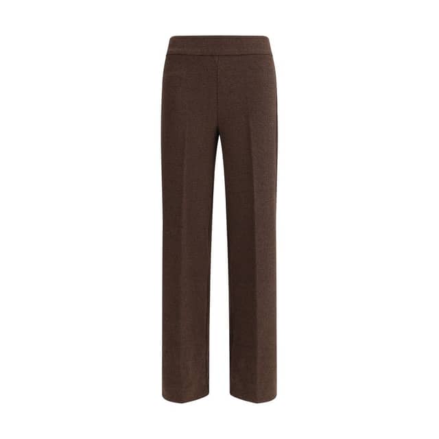 Brown Polyester Casual Pants