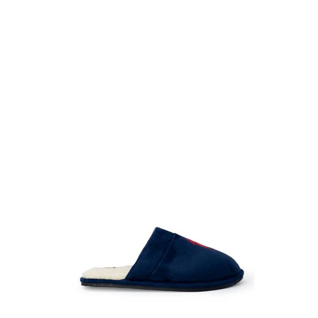 Blue Polyester Slippers