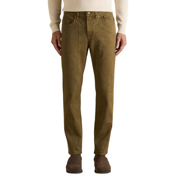 Brown Cotton Skinny Jeans