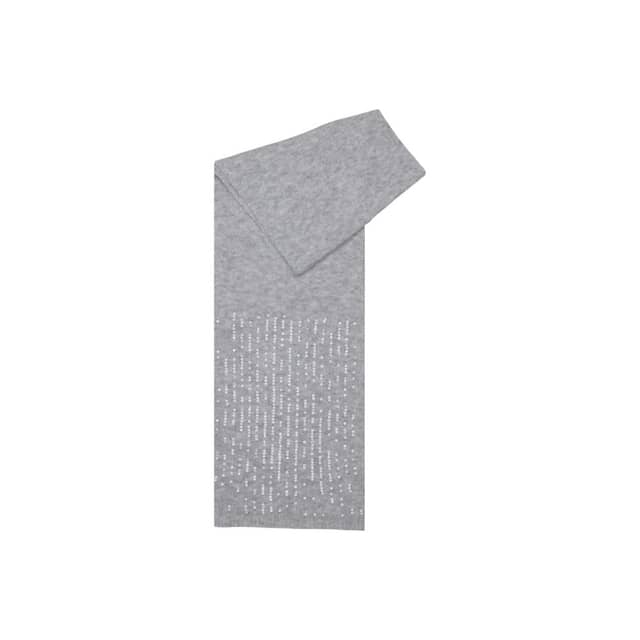 Gray Recycled Polyester Scarf