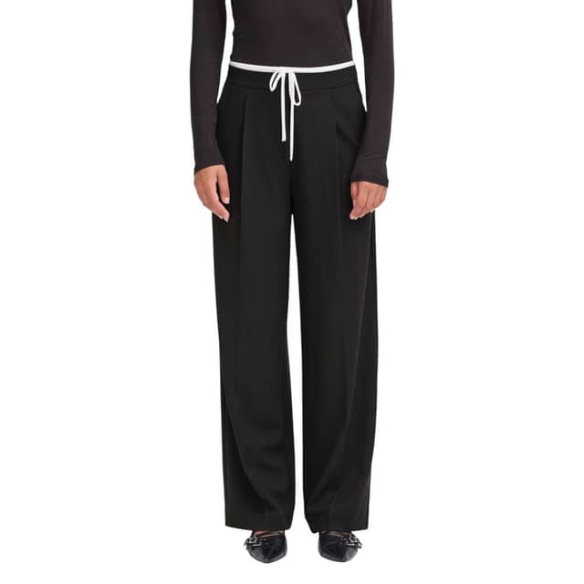 Black Polyester Pants