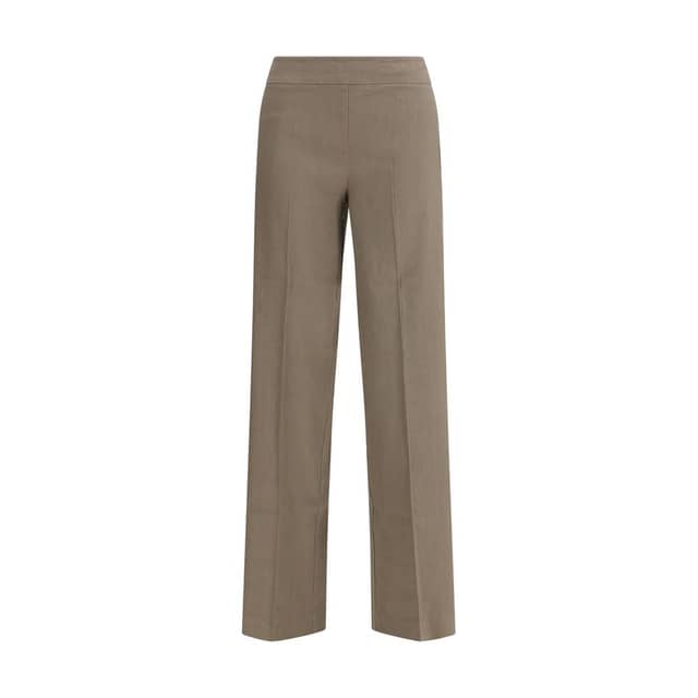 Beige Linen Casual Pants
