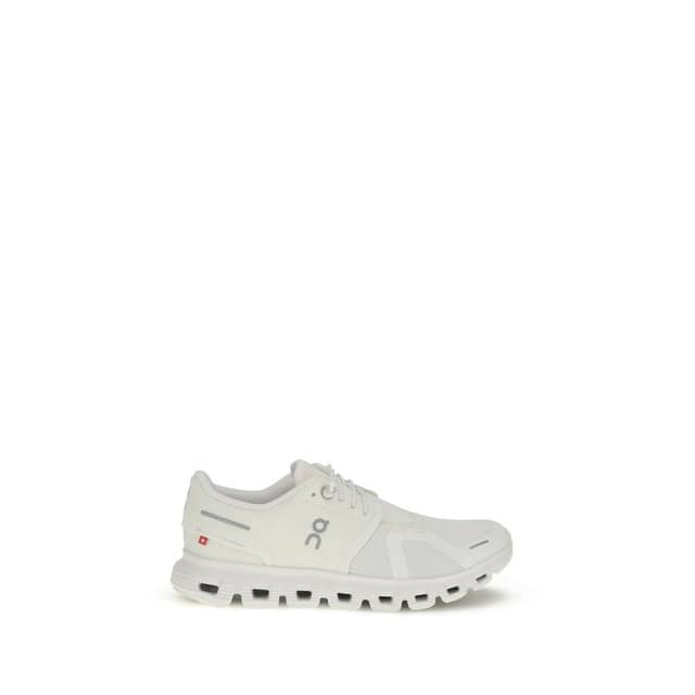 White Recycled Polyester Athletic Sneakers