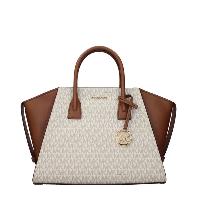 Beige Fabric Handbag