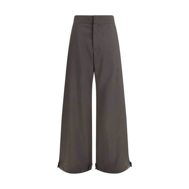 Gray Cotton Casual Pants